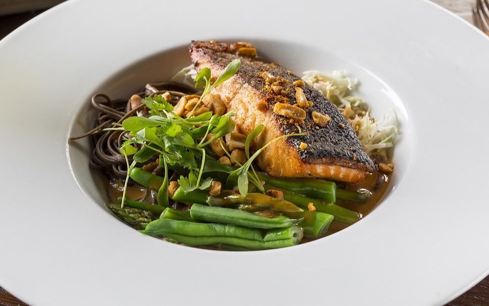 Asian salmon sata