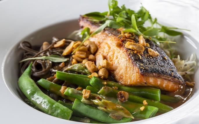 Asian salmon sata